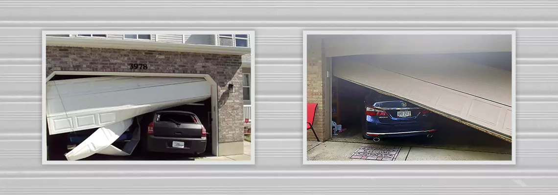 Repair Commercial Garage Door Got Hit By A Car in Wilmette, Illinois